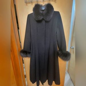 REAL FUR Fox Trimmed | Wool Coat
